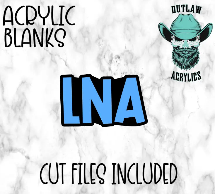 LNA Badge Reel Acrylic - Outlaw Acrylics