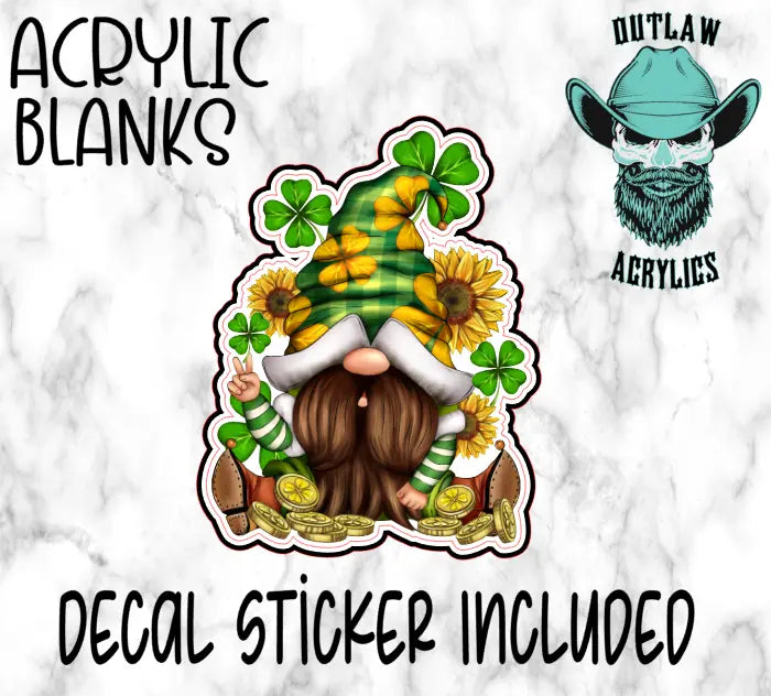 Lucky Gnome Acrylic & Decal Set - Outlaw Acrylics
