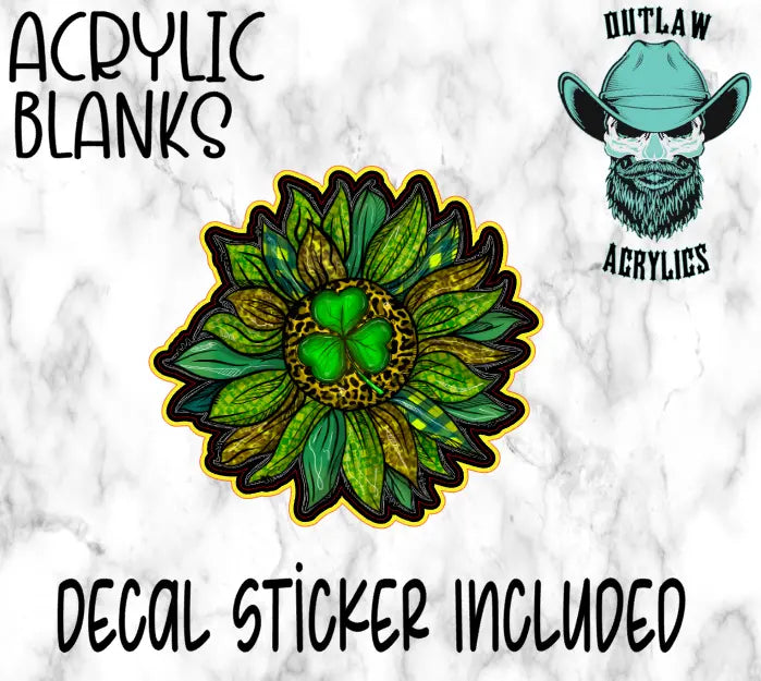 Shamrock Sunflower Acrylic & Decal Set - Outlaw Acrylics