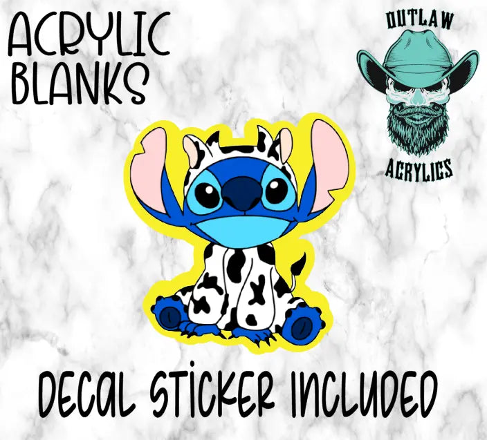 Cow alien Acrylic & Decal Set - Outlaw Acrylics