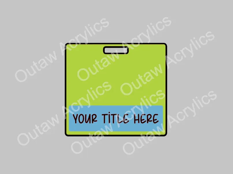 Badge Buddy Horizontal- Lightweight - Outlaw Acrylics