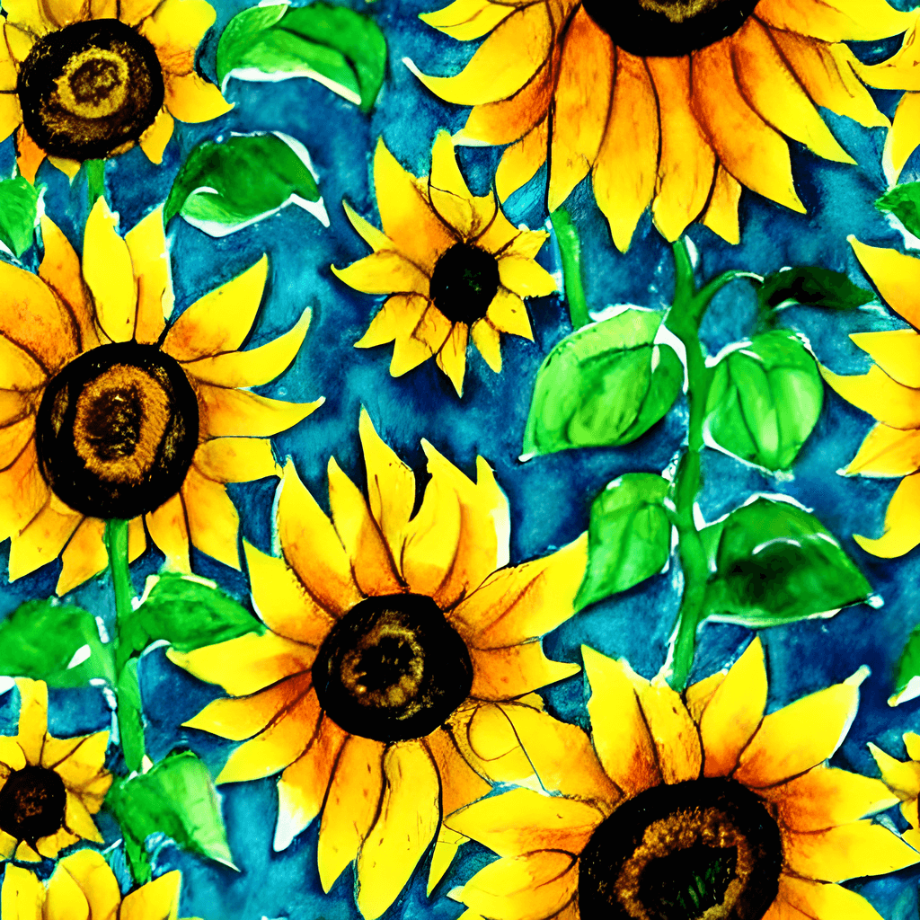 Watercolor Sunflowers Vinyl