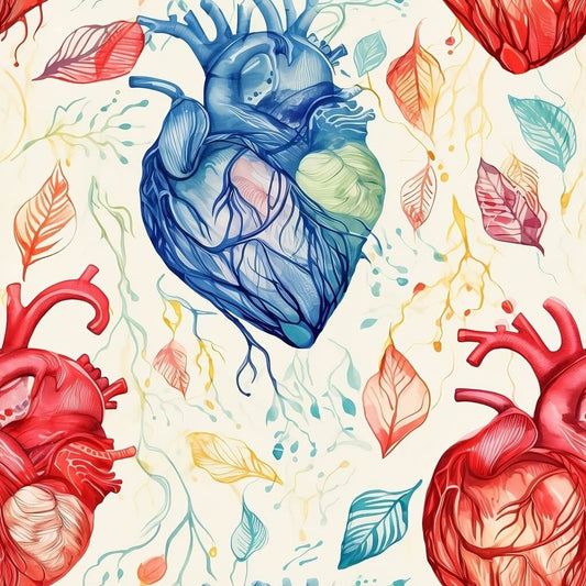 Anatomical Heart & Leafs Vinyl