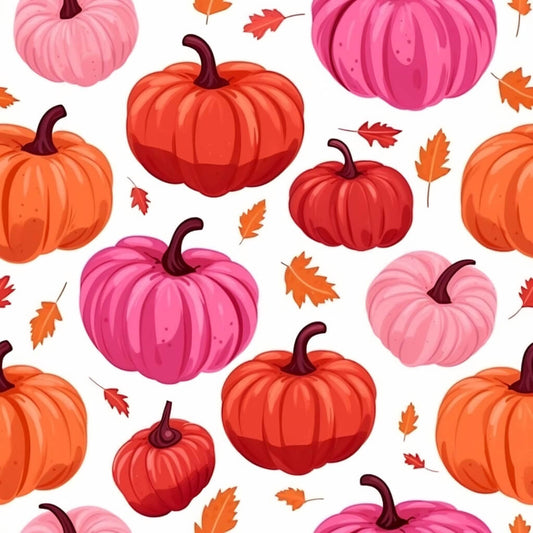 Pink Halloween Pumpkins Vinyl