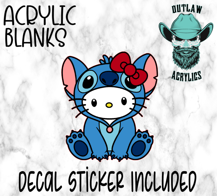 Stitch Kitty Acrylic & Decal Set