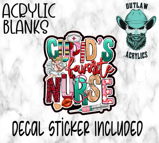 Cupids Fave Nurse Acrylic & Decal Set - Outlaw Acrylics