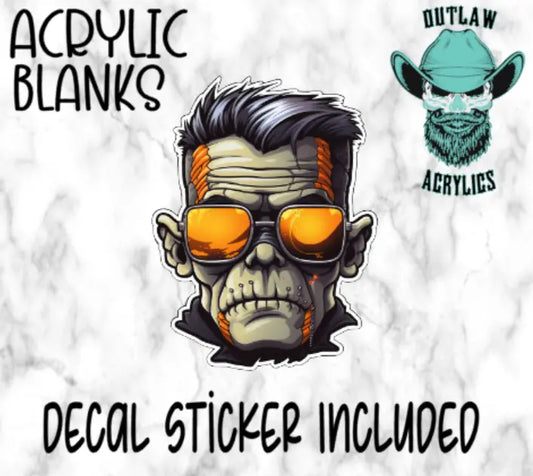 Frankenstein with Sunglasses Acrylic & Decal Set - Outlaw Acrylics