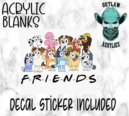 Bluey & Friends Acrylic & Decal Set - Outlaw Acrylics