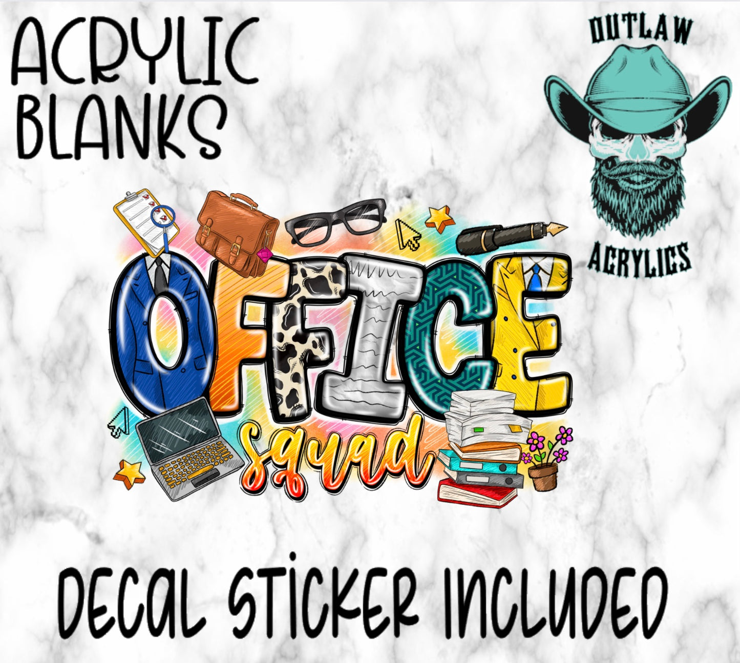 Office squad Acrylic & Decal Set