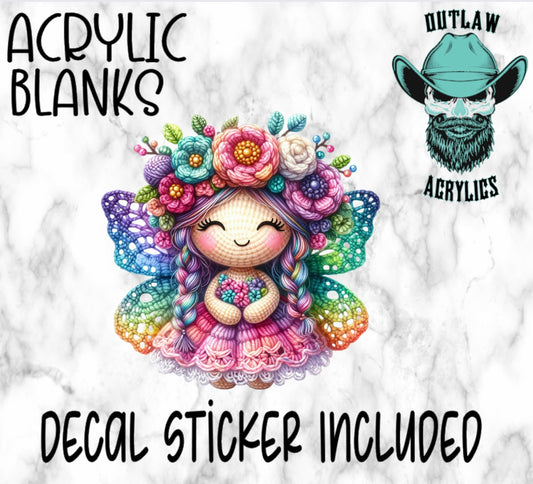 Crochet Fairy A Acrylic & Decal Set