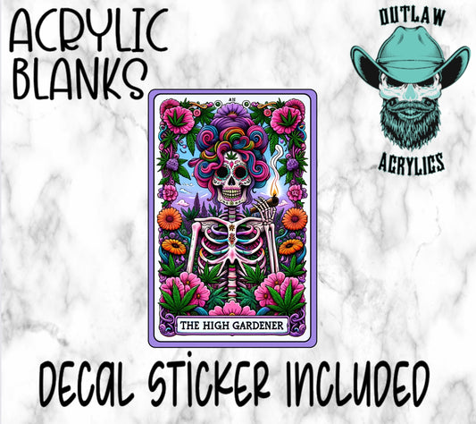 The High Gardner Tarot Card Style Acrylic & Decal Set