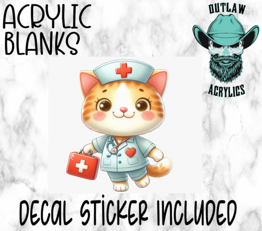 Dr. Cute Cat Acrylic & Decal Set