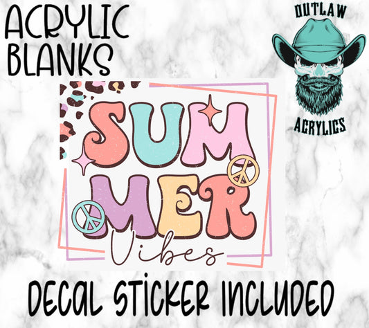 Summer Vibes Acrylic & Decal Set