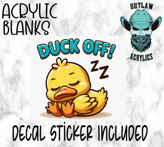 Sleepy Duck Acrylic & Decal Set