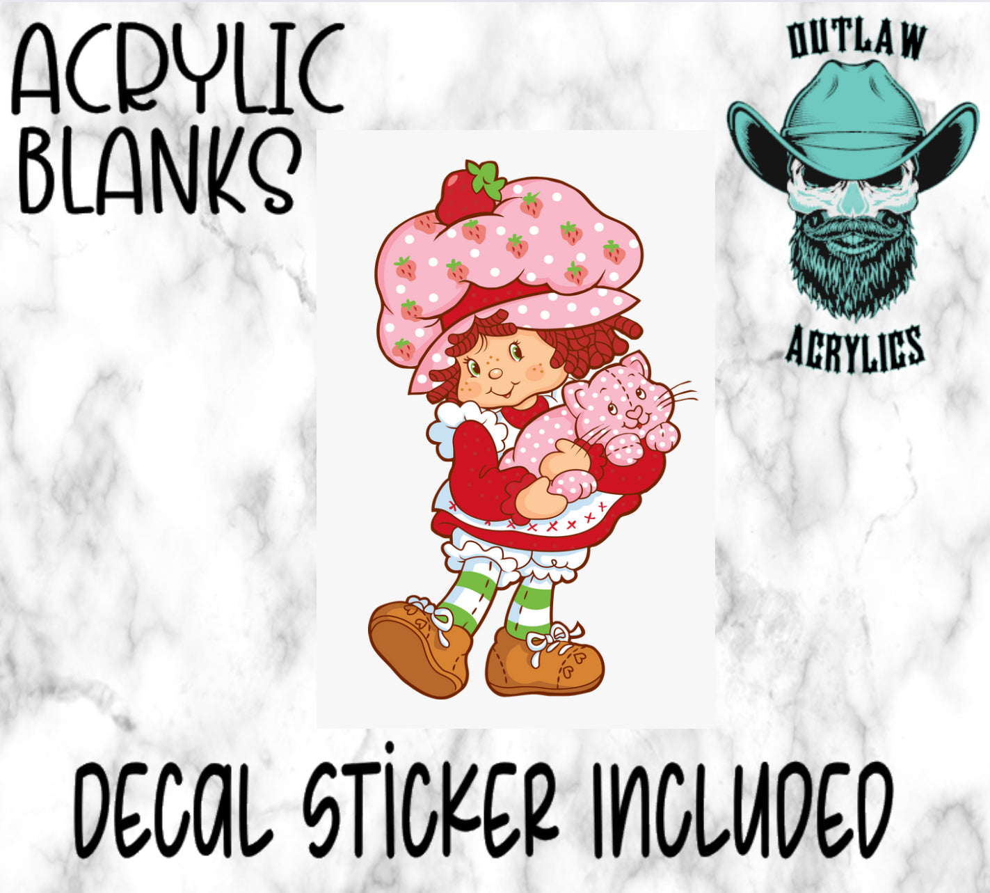 Strawberry Shortcake Acrylic & Decal Set