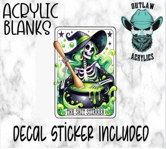 The Shit Stirrer Tarot Card Acrylic & Decal Set