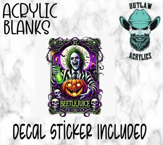 Beetlejuice Tarot Card Acrylic & Decal Set