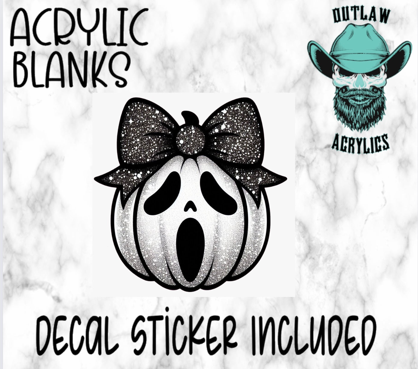 Scream Pumpkin Acrylic & Decal Set