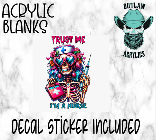 Trust Me Acrylic & Decal Set