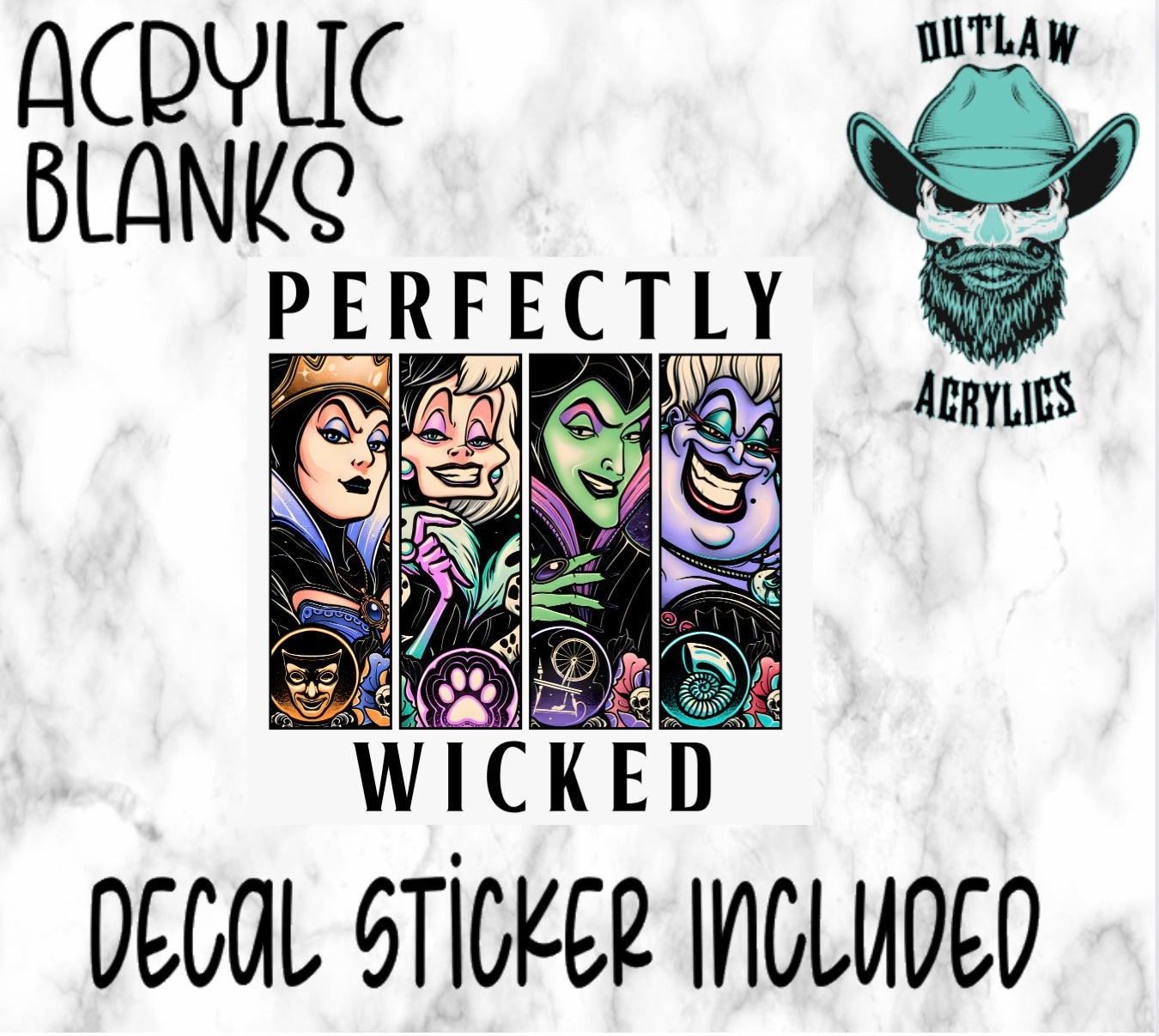 Wicked Acrylic & Decal Set