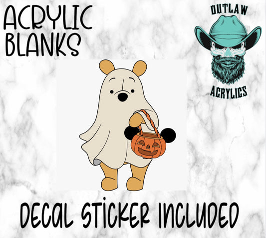 Pooh Ghost Acrylic & Decal Set