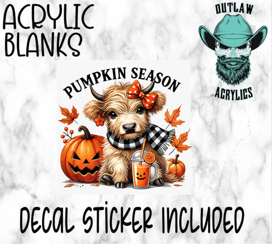 Pumpkin Season Acrylic & Decal Set