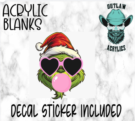 Bubble Gum Green Guy Acrylic & Decal Set