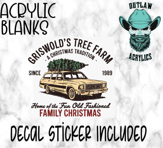 Griswold Christmas Tree Acrylic & Decal Set