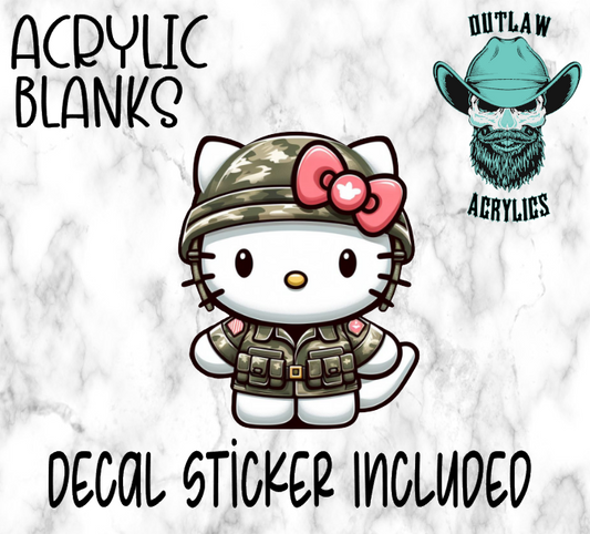 Military Kitty Acrylic & Decal Set