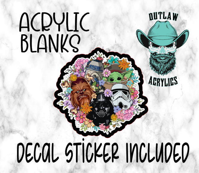 Floral Space Pack Acrylic & Decal Set