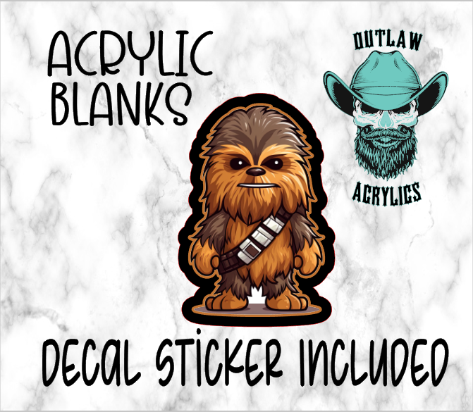 Fluffy Chewbacca Acrylic & Decal Set