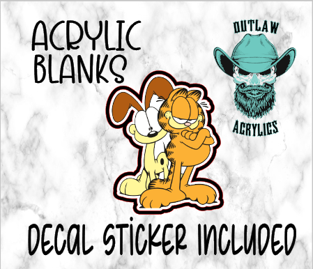 Garfield & Odie Acrylic & Decal Set