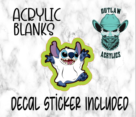 Stitch Ghost Acrylic & Decal Set