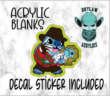 Stitch Freddy Acrylic & Decal Set