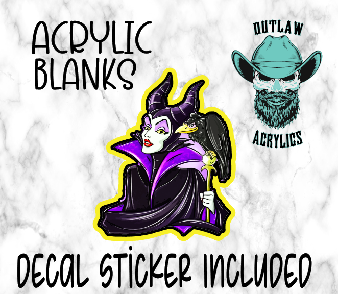 Maleficent Villan Acrylic & Decal Set