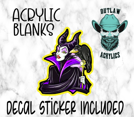 Maleficent Villan Acrylic & Decal Set