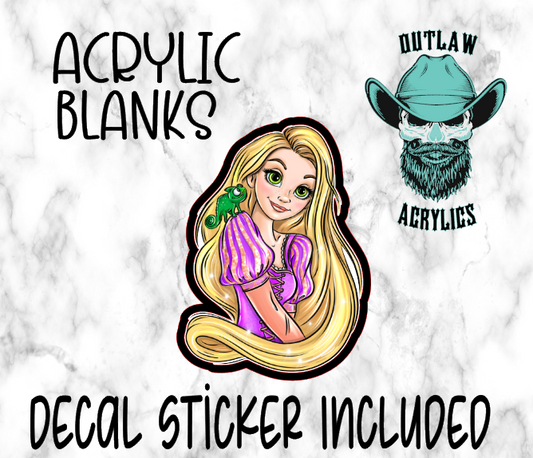 Rapunzel Girl Acrylic & Decal Set