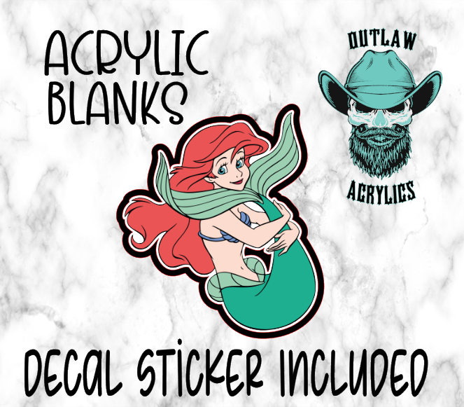 Ariel Girl Acrylic & Decal Set