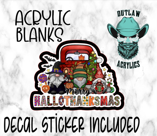 Hallothankmas Acrylic & Decal Set