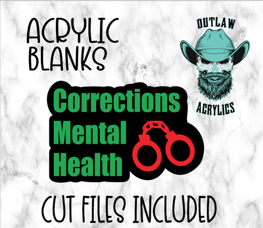 Corrections Mental Health Badge Reel Acrylic