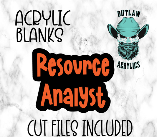 Resource Analyst Badge Reel Acrylic