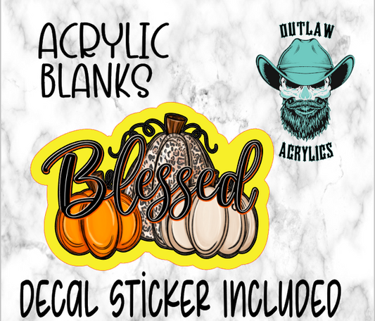 Blessed Pumpkins Acrylic & Decal Set