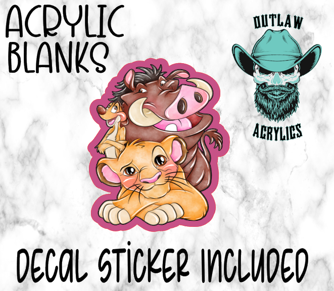 Lion Buddies Acrylic & Decal Set