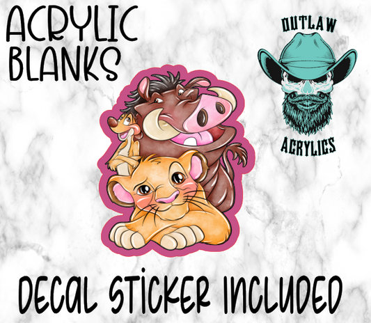 Lion Buddies Acrylic & Decal Set