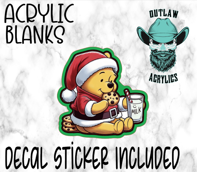 P Guy Santa & Cookies Acrylic & Decal Set