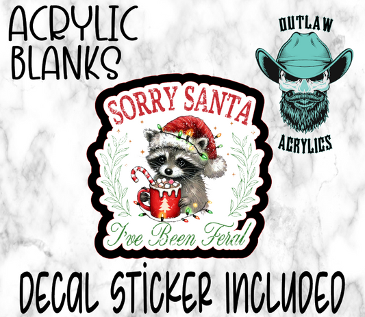 Sorry Santa Acrylic & Decal Set