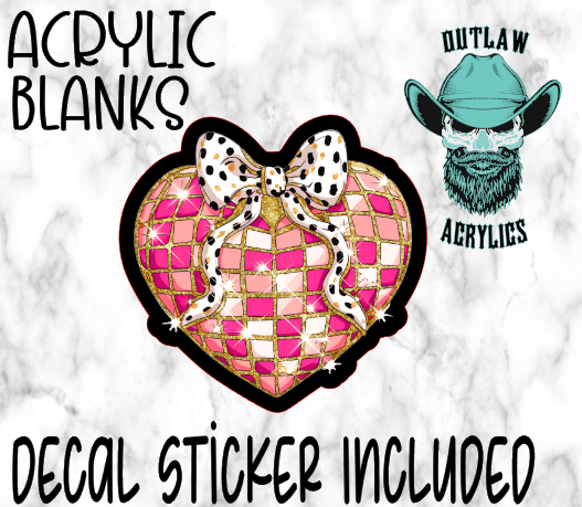 Croquette Bow & Heart Acrylic & Decal Set