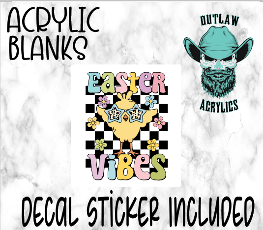 Easter Vibes Acrylic & Decal Set