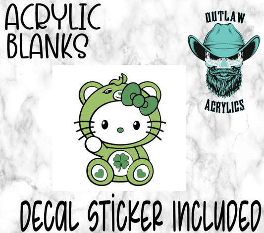 GREEN HK Bear Acrylic & Decal Set