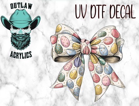 Easter Egg Bow UV DTF Decal/Transfer